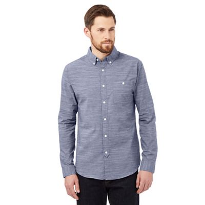Hammond & Co. by Patrick Grant Big and tall blue textured shirt